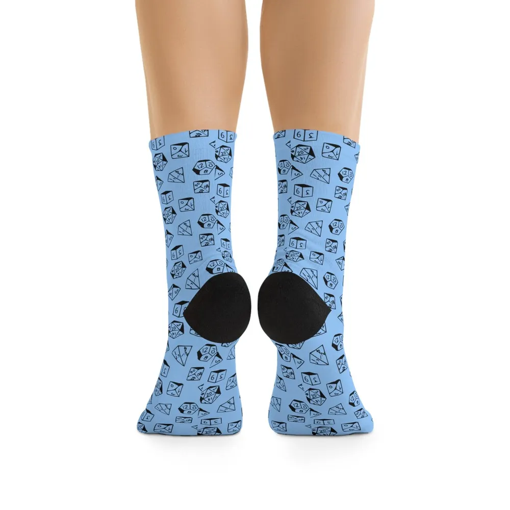 Blue DnD Dice Socks - 3