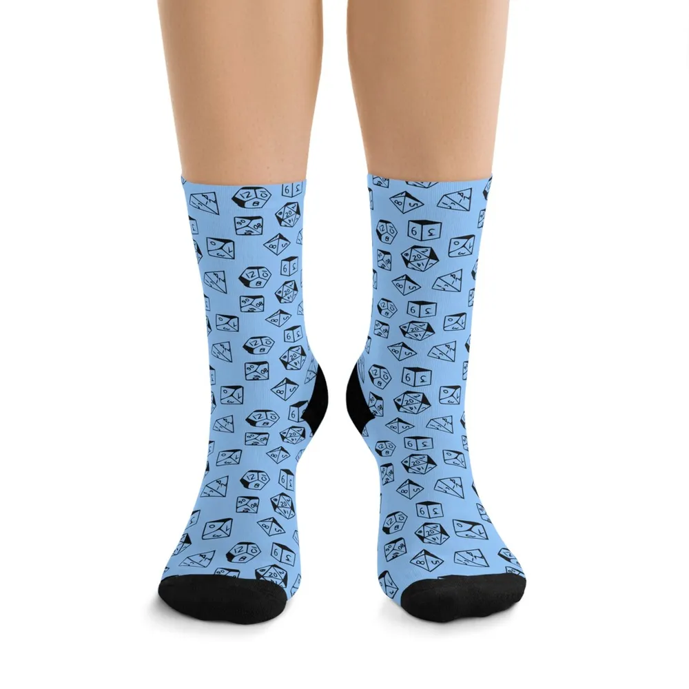 Blue DnD Dice Socks - 4