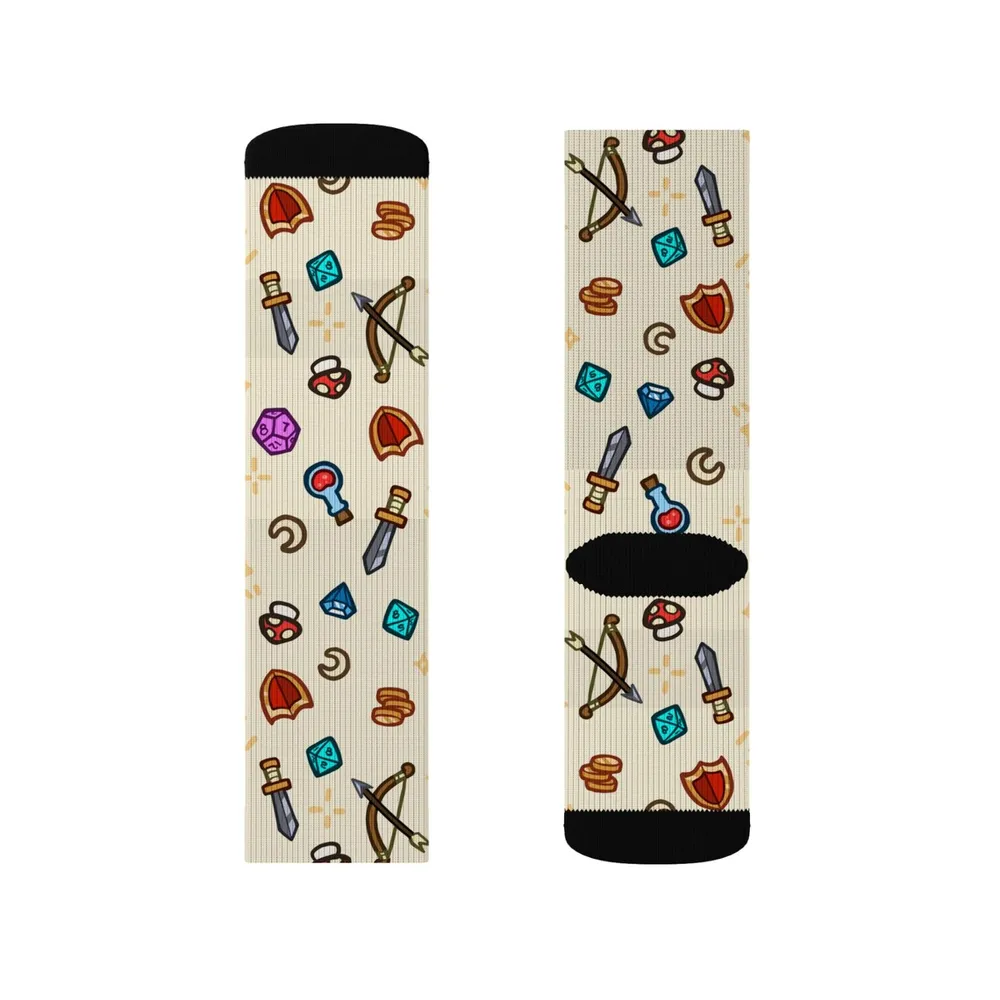 Cute DND Weapons Socks - 2