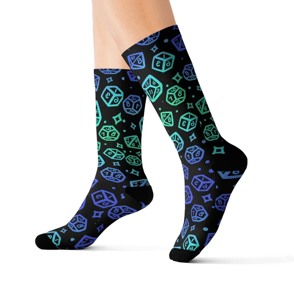 Neon DND Dices Socks - 2