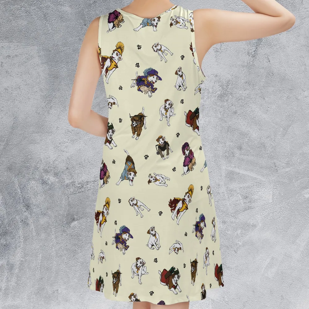 Various Wishbone Sleeveless Dress - 3