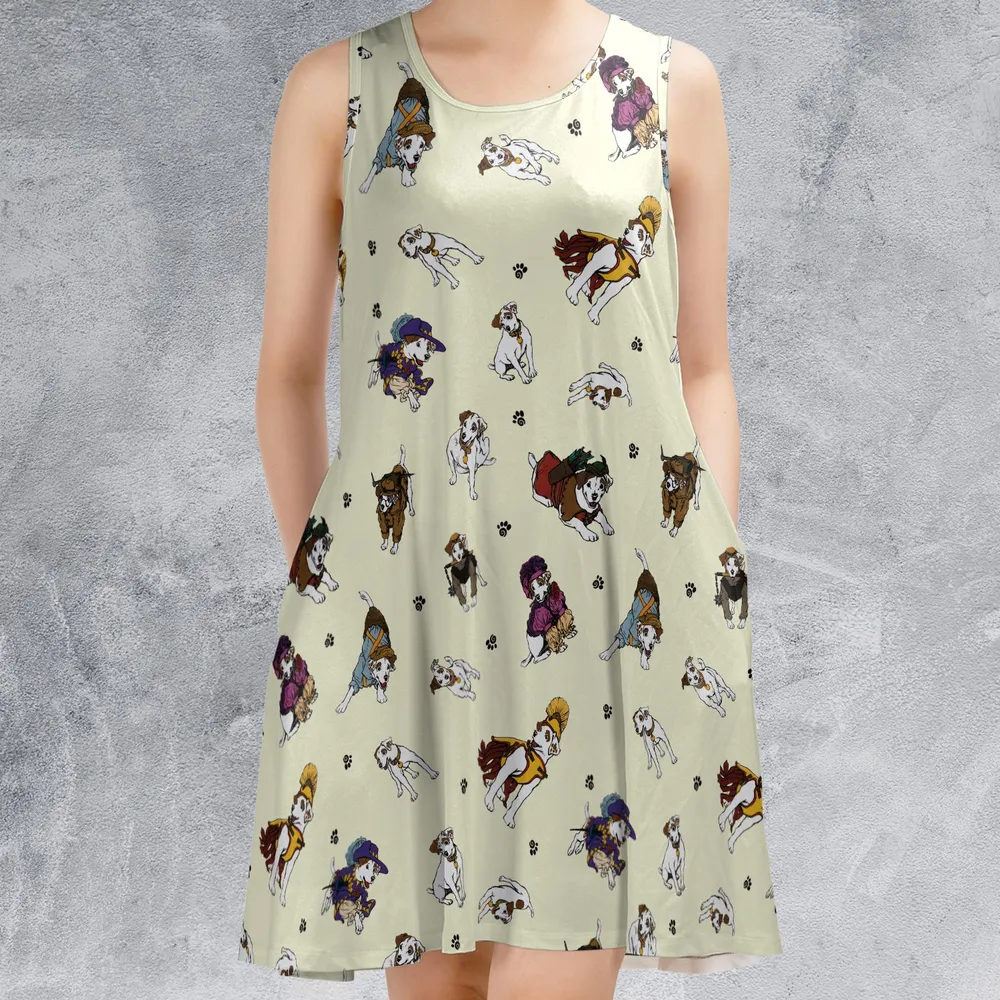 Various Wishbone Sleeveless Dress - 2