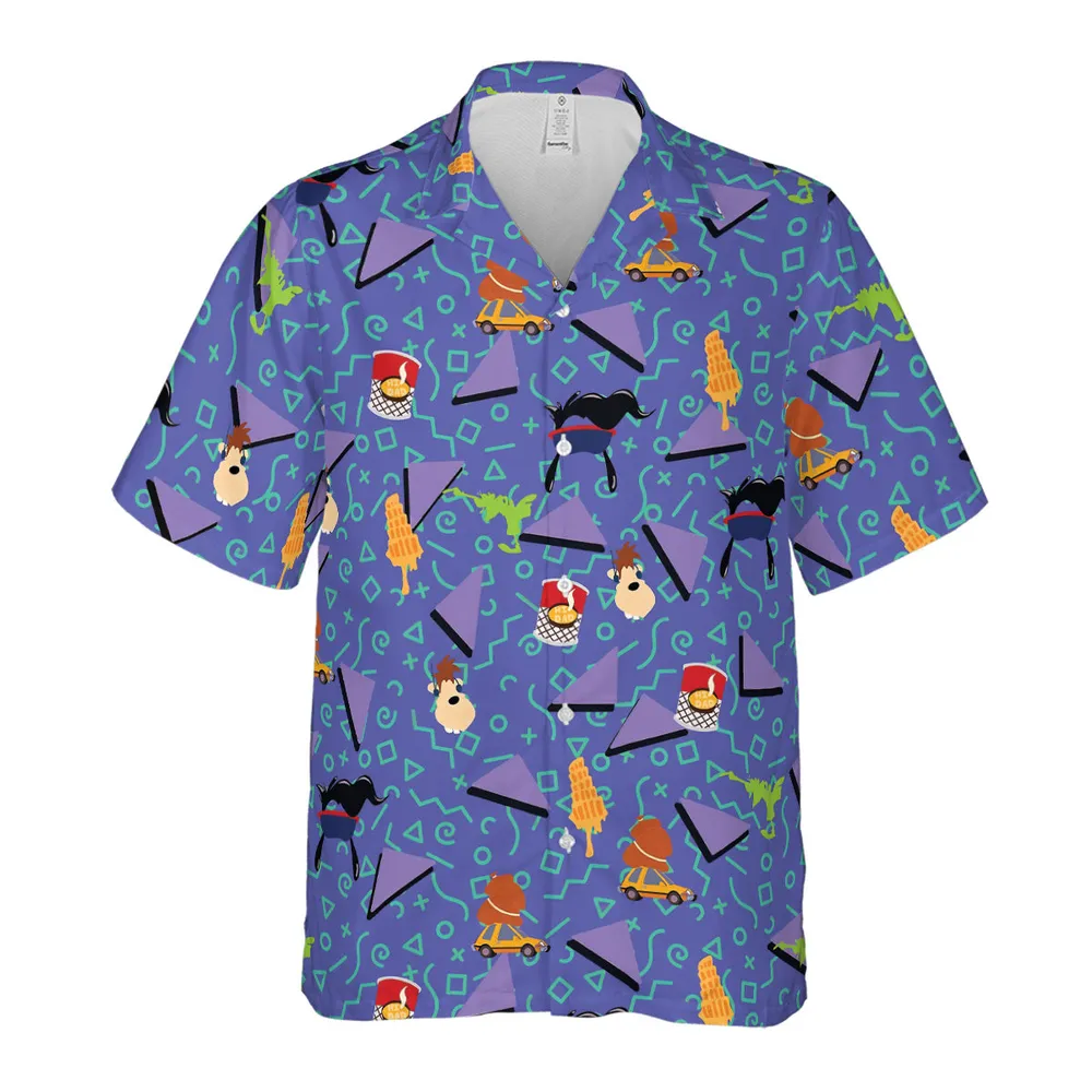 90's Styled Goofy Movie Hawaiian Shirt - 2