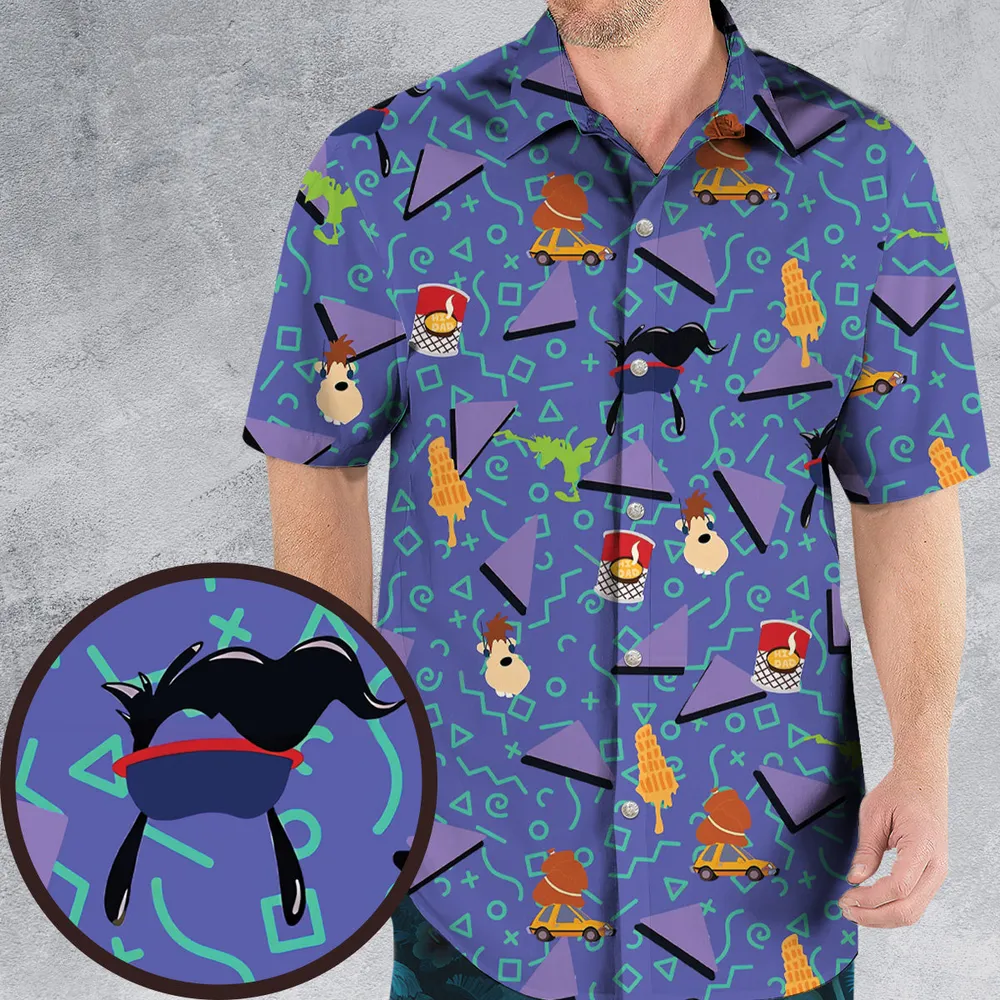 90's Styled Goofy Movie Hawaiian Shirt - 1