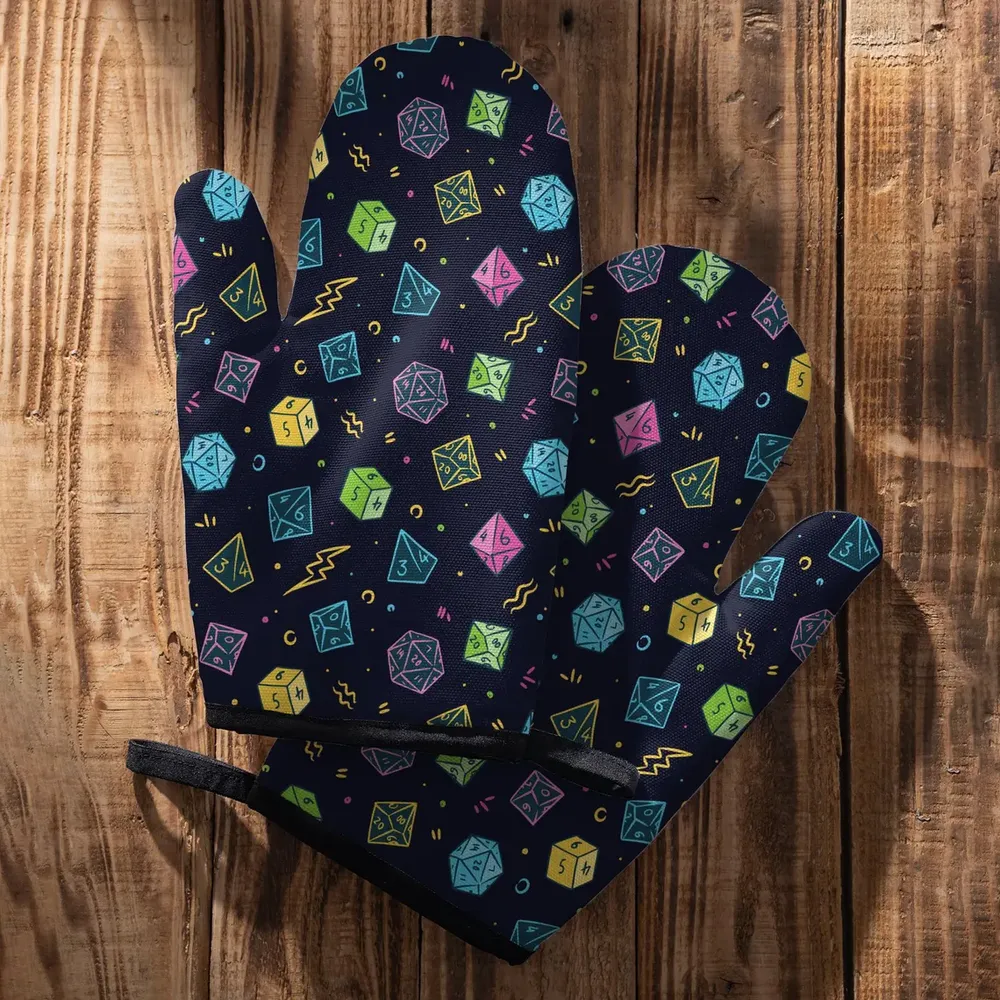 DnD Oven Mitts & Pot Holder - 4