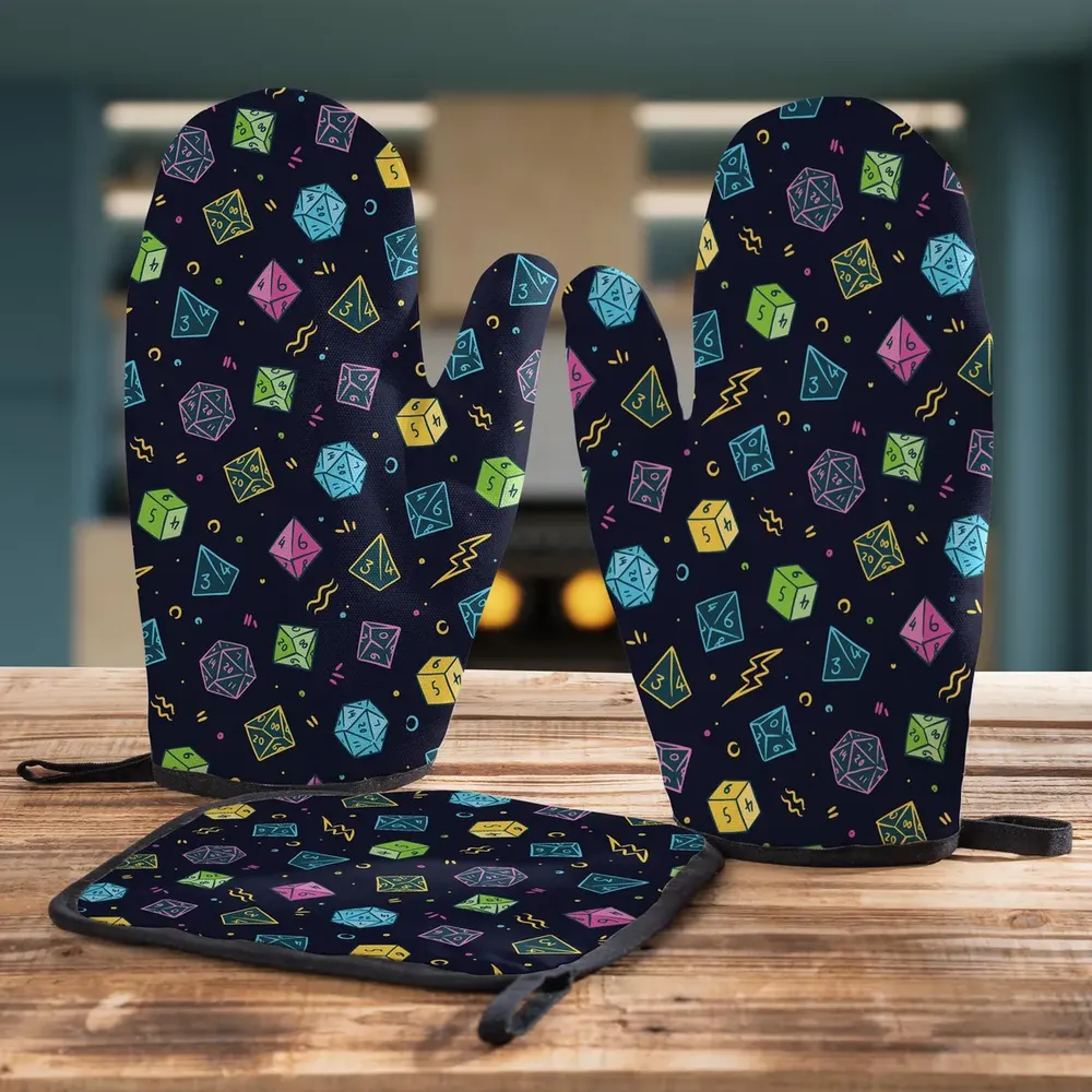 DnD Oven Mitts & Pot Holder - 1