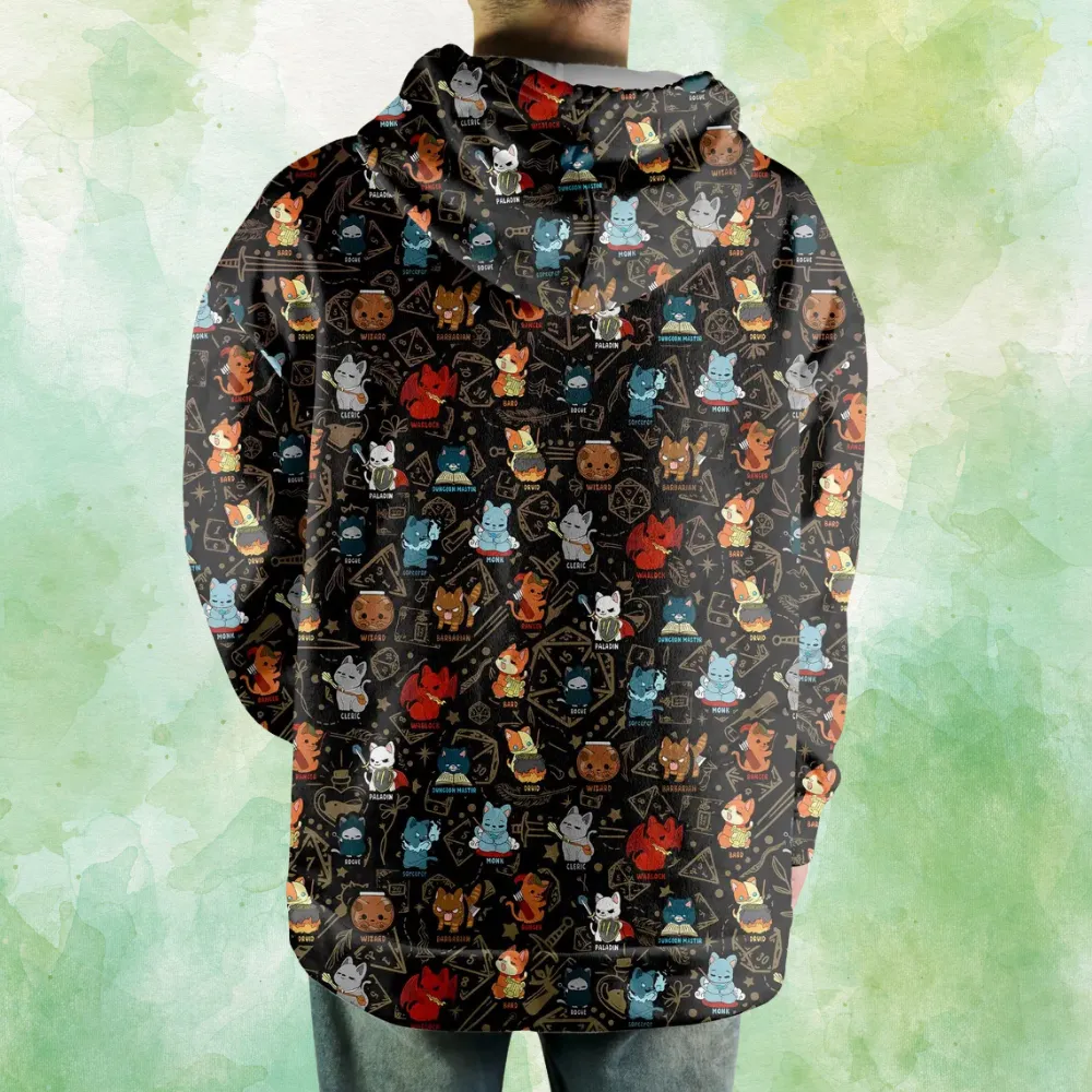 Dungeon Cat Class All-over Print Hoodie - 2
