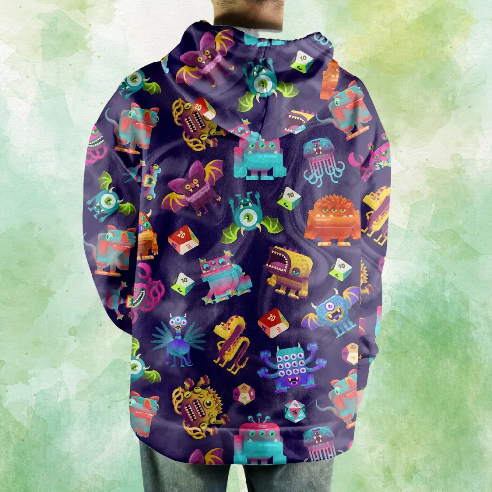Dungeon Monster All-over Print Hoodie - 2
