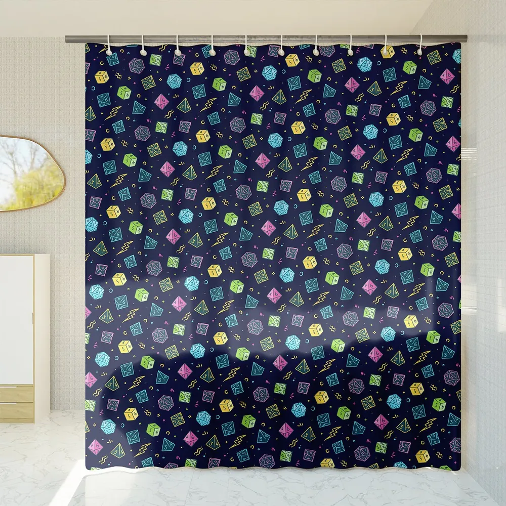 90s Dices Shower Curtain - 1