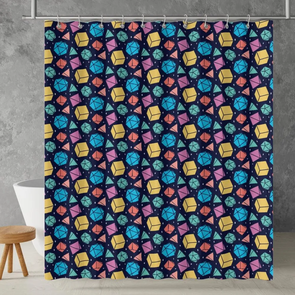 Colorful Dices Shower Curtain - 2