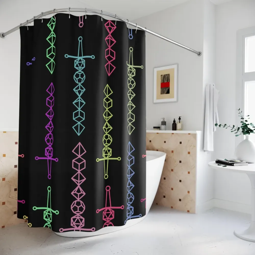 Sword Of Dices Shower Curtain - 1