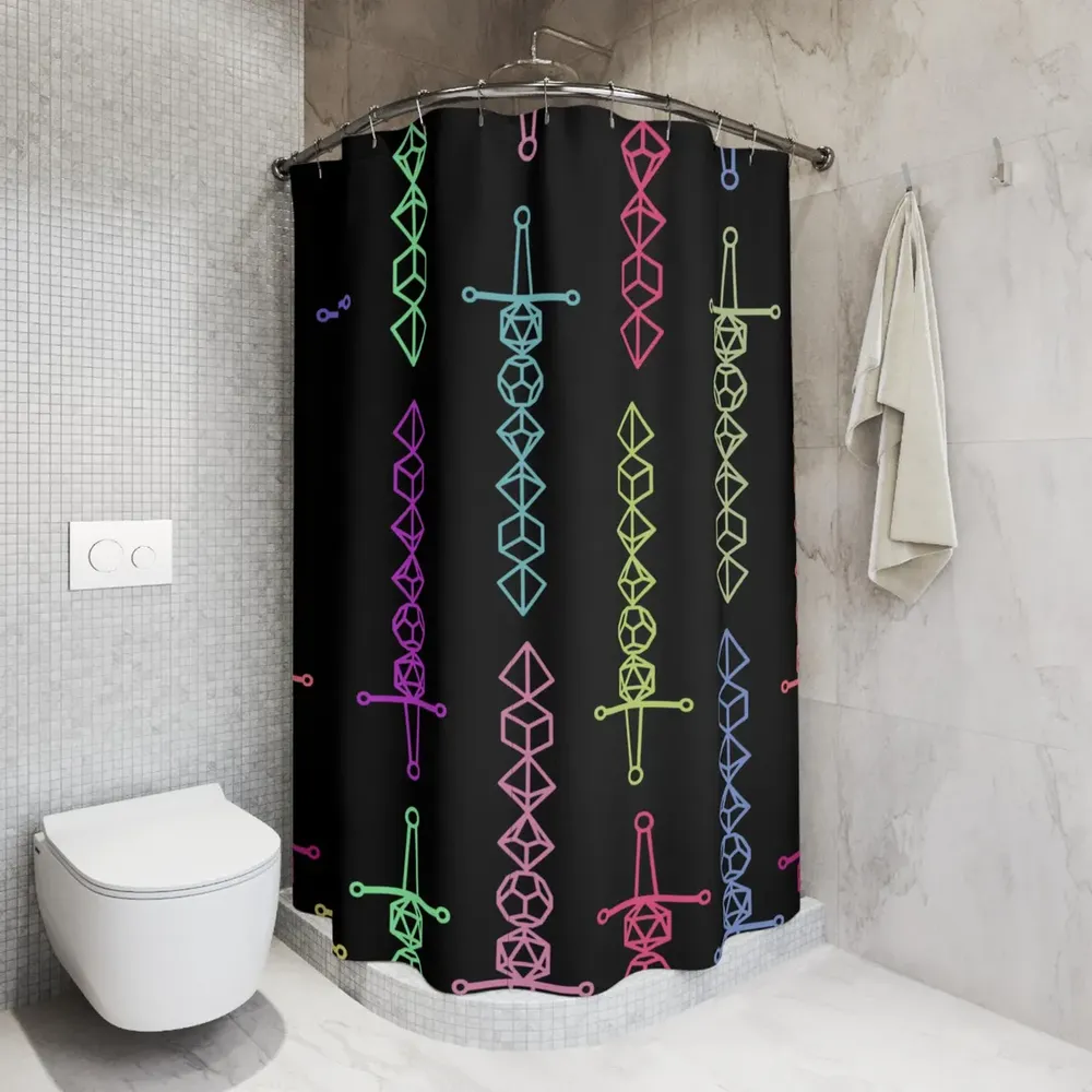 Sword Of Dices Shower Curtain - 2