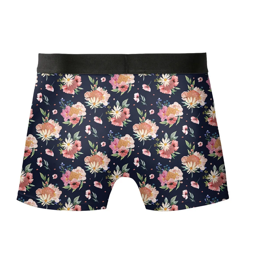 Floral Dices Underwear Men's Boxer Briefs - 2