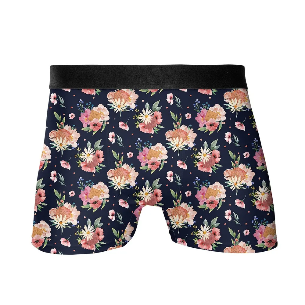 Floral Dices Underwear Men's Boxer Briefs - 3