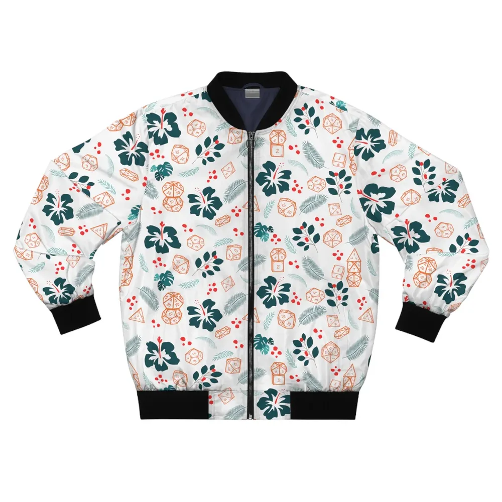 Hawaiian Dice White Bomber Jacket - 3