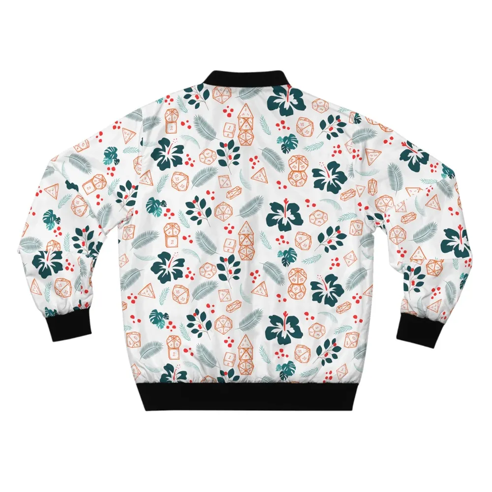 Hawaiian Dice White Bomber Jacket - 4