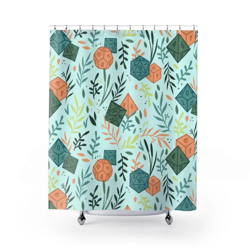 Dices And Plants Shower Curtain - 2