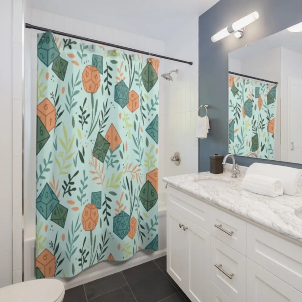 Dices And Plants Shower Curtain - 1