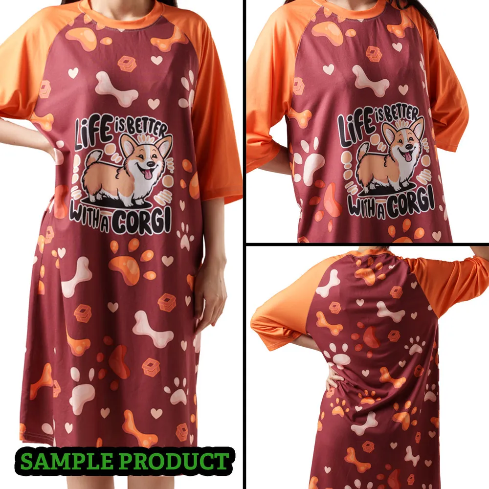 The Beginning Star Trek Pattern 3/4 Sleeve Raglan Dress - 3