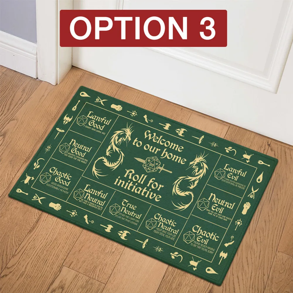 Roll For Initiative 4 Colors Doormat - 3