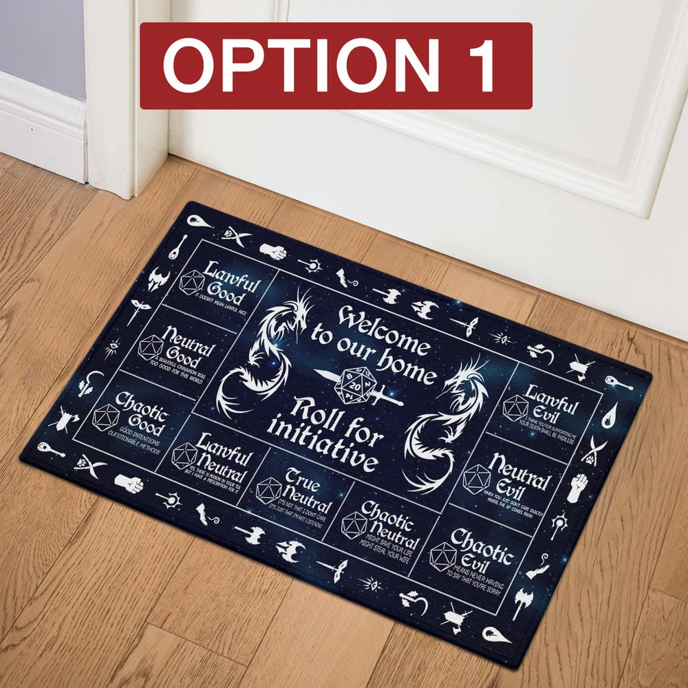 Roll For Initiative 4 Colors Doormat - 1