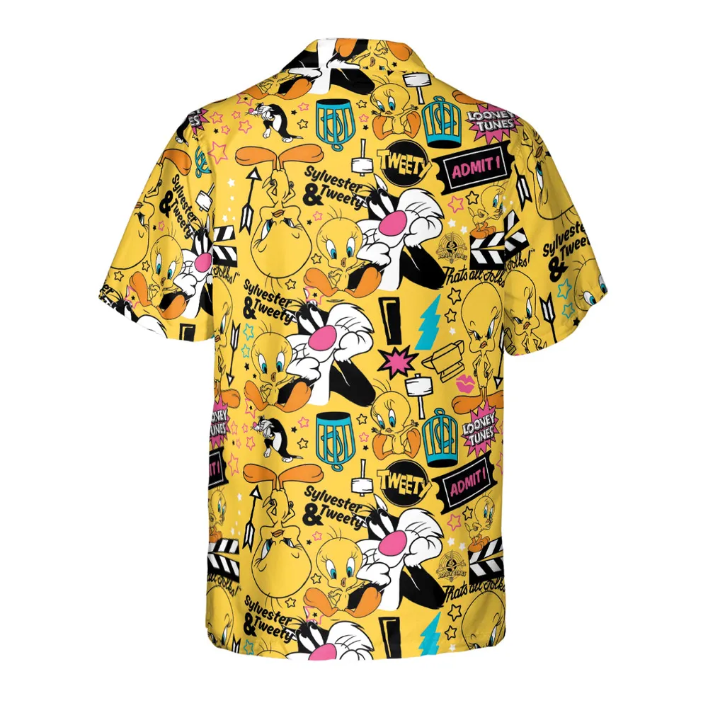 Cartoon Drip Looney Tunes Hawaiian Shirt - 3