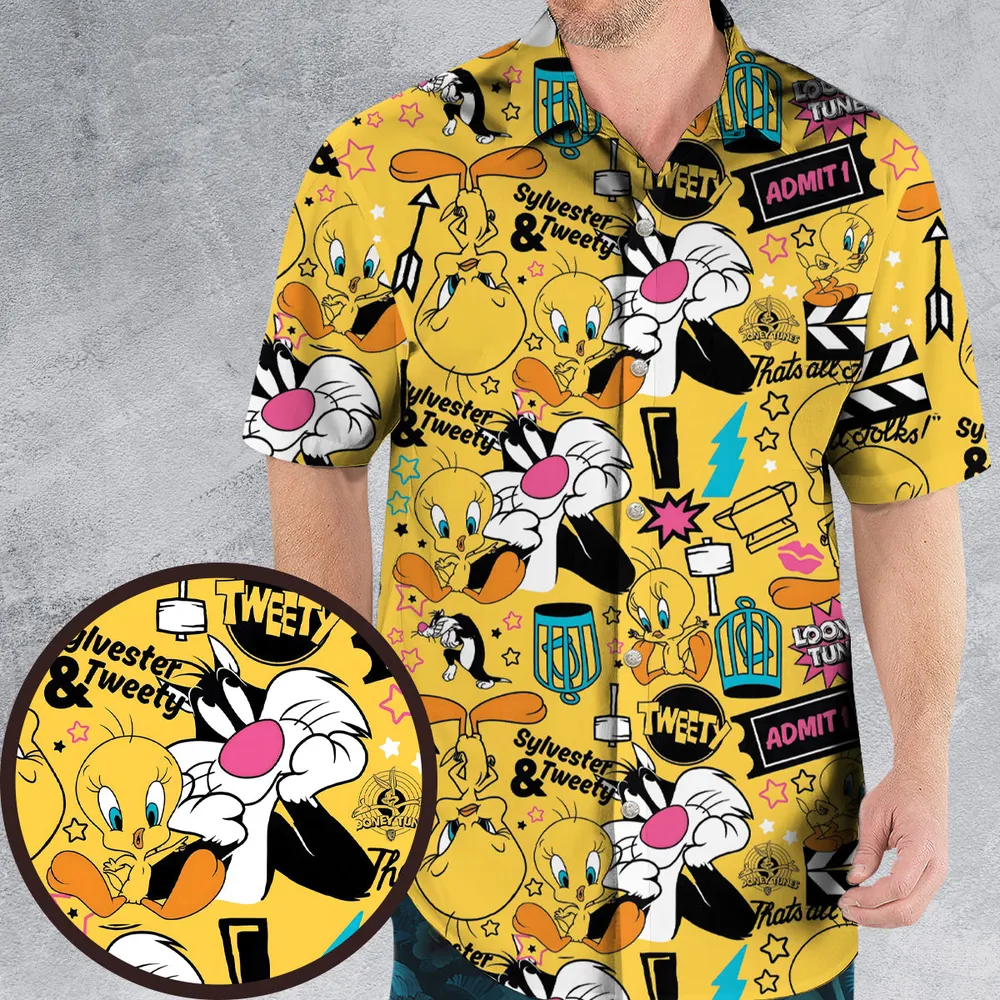 Cartoon Drip Looney Tunes Hawaiian Shirt - 1