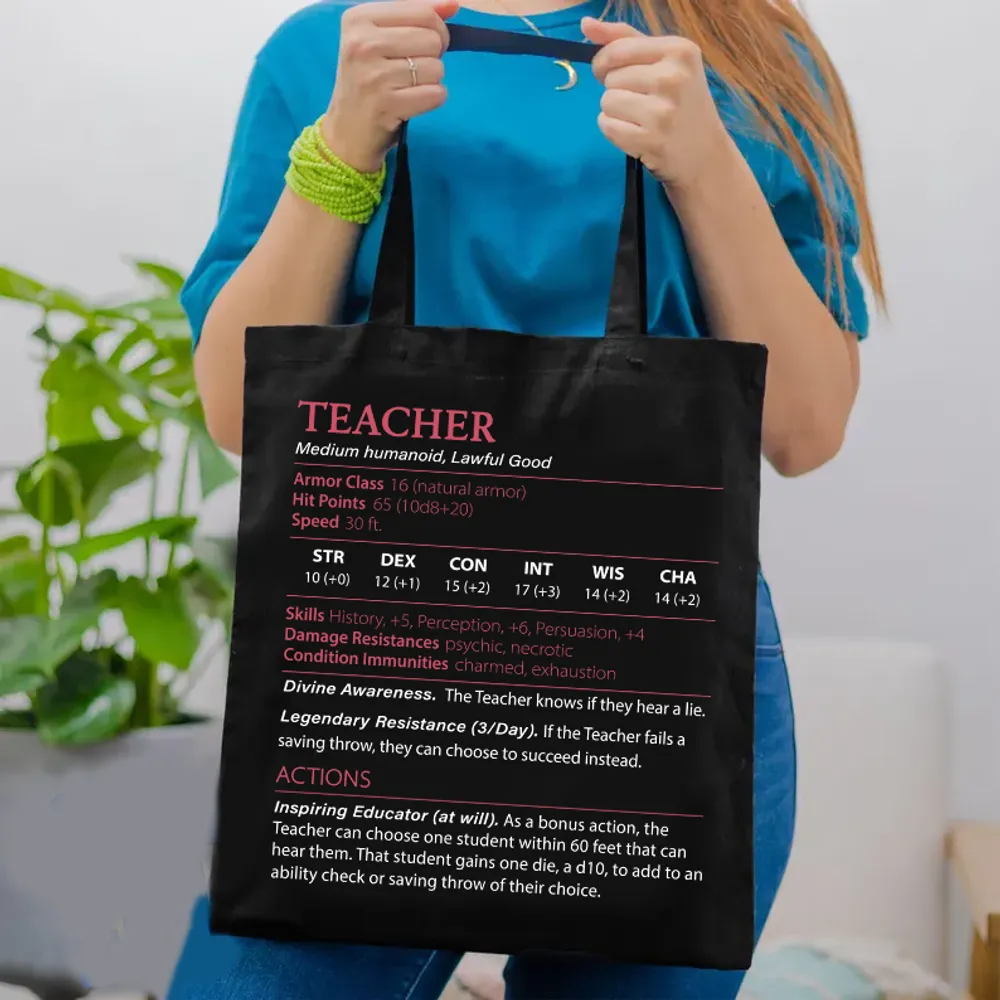 Teacher Stats Tote Bag - 1