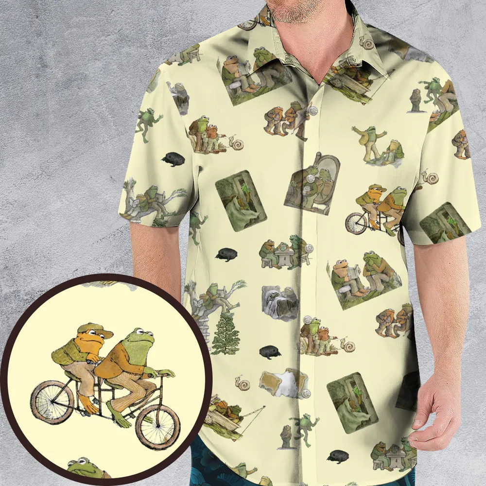Frog and Toad Pattern Hawaiian Shirt - 1
