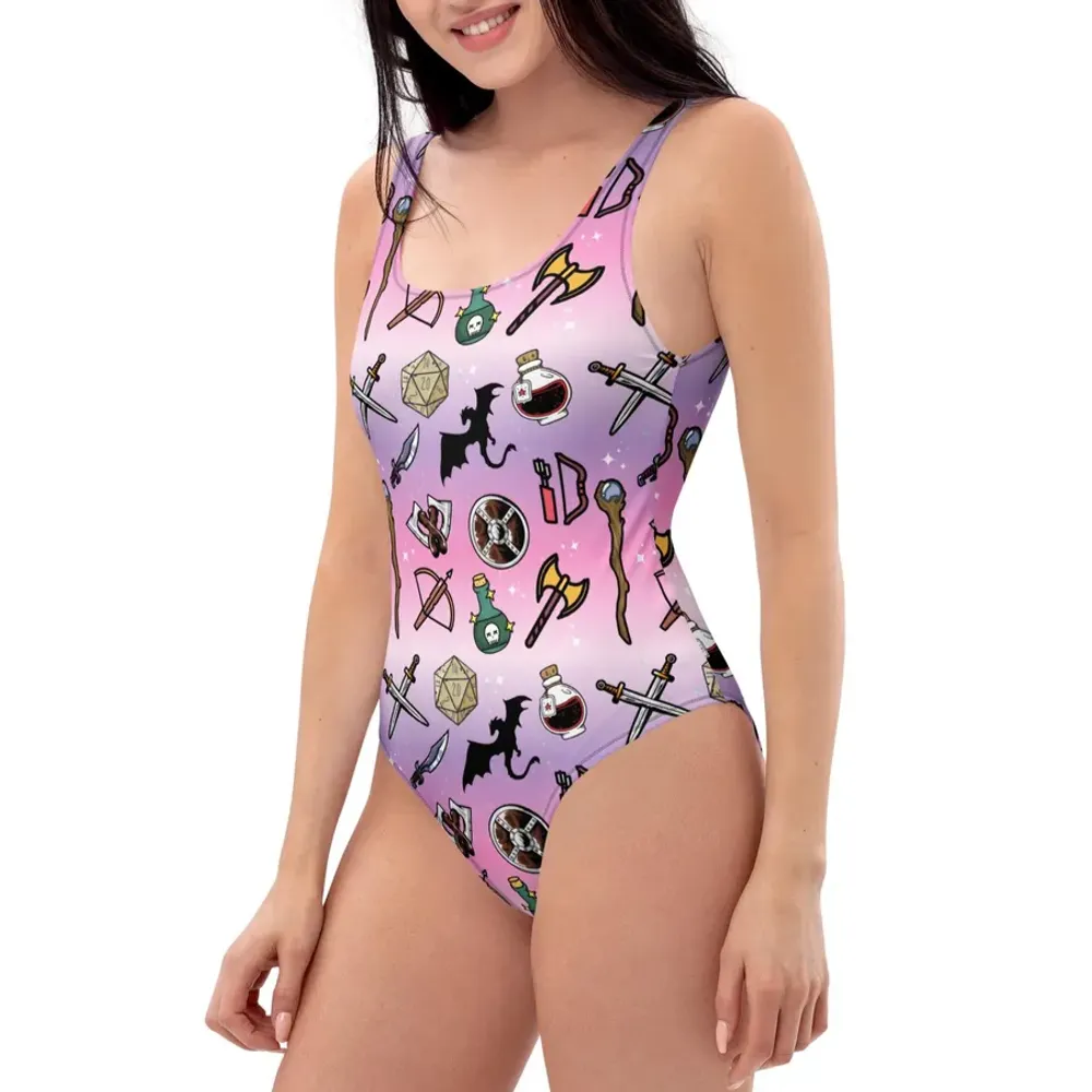 DND Items Pink One-piece Swimsuit - 2