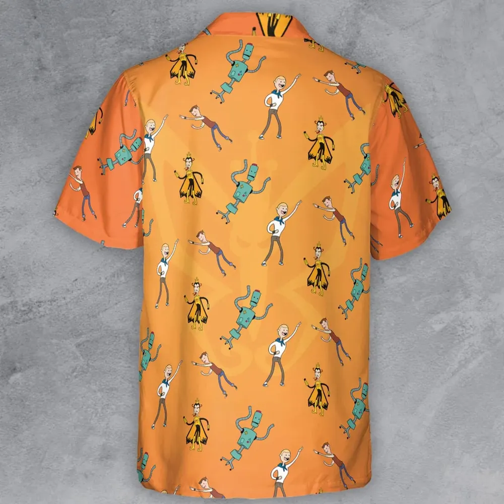 Monarch Madness The Venture Bros Adventure Time Mashup Button Down Shirt - 3