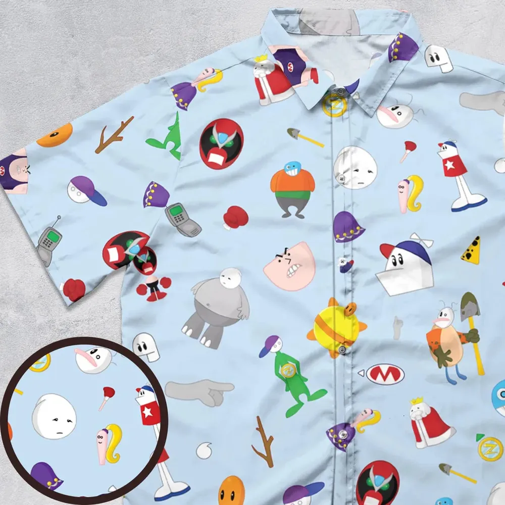 Homestar Runner Main Cast Button Down Shirt - 1