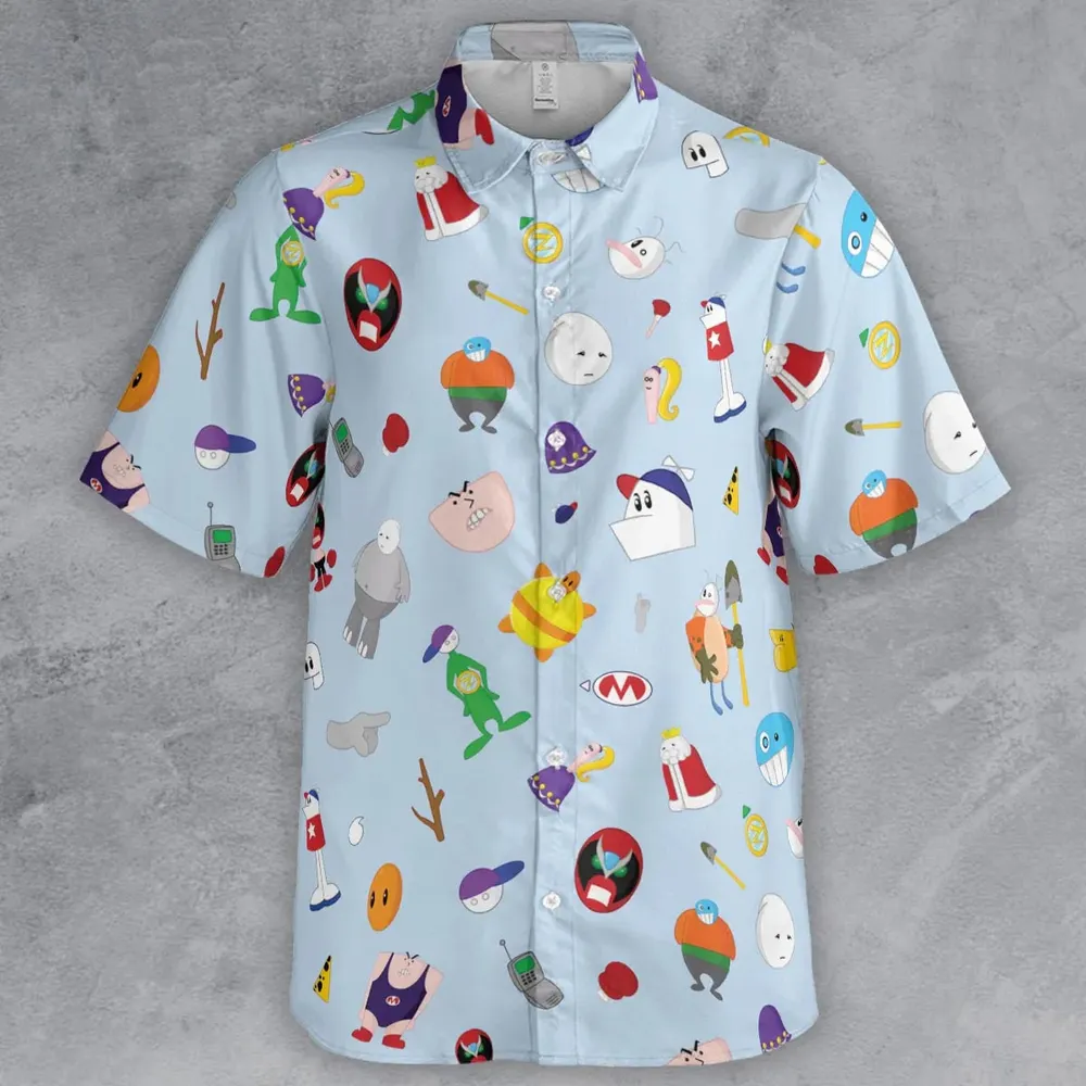 Homestar Runner Main Cast Button Down Shirt - 2