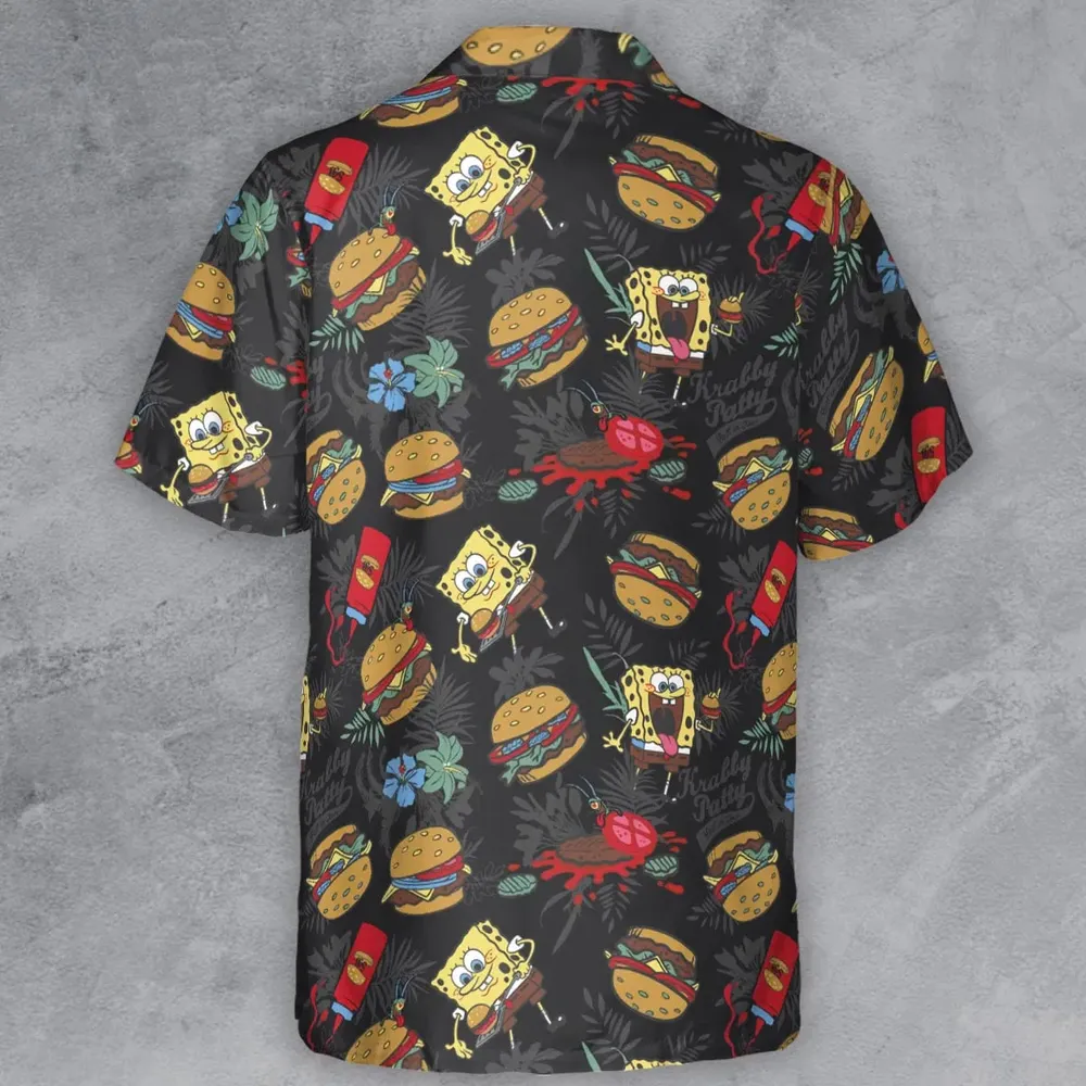 Krabby Patty Time SpongeBob SquarePants Button Down Shirt - 3
