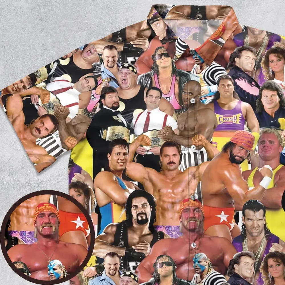 Early 90s Great Era Of WWF Button Down Shirt - 1