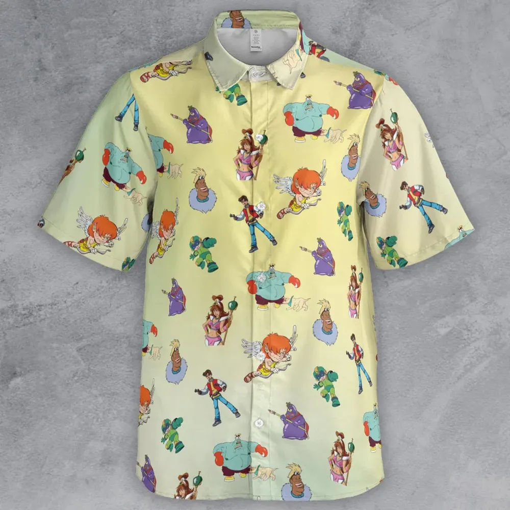 80s Captain N: The Game Master Characters Button Down Shirt - 2