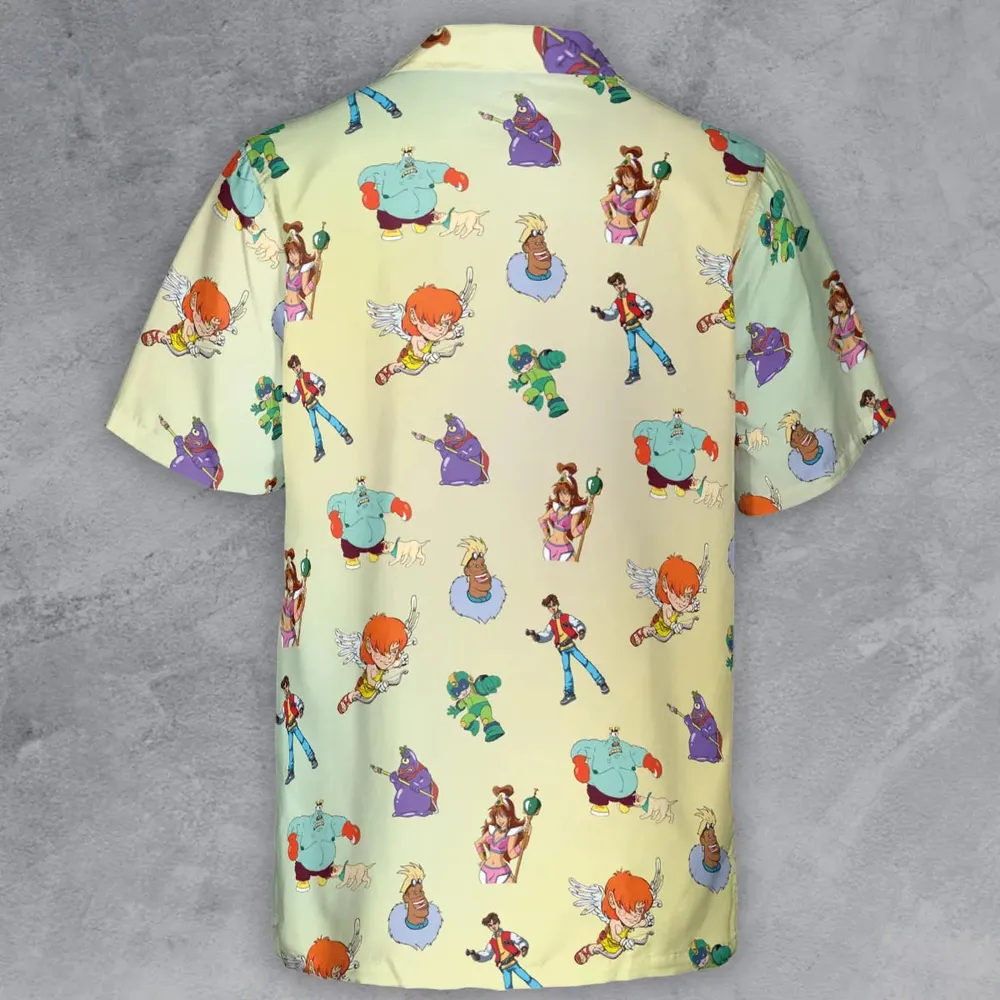 80s Captain N: The Game Master Characters Button Down Shirt - 3