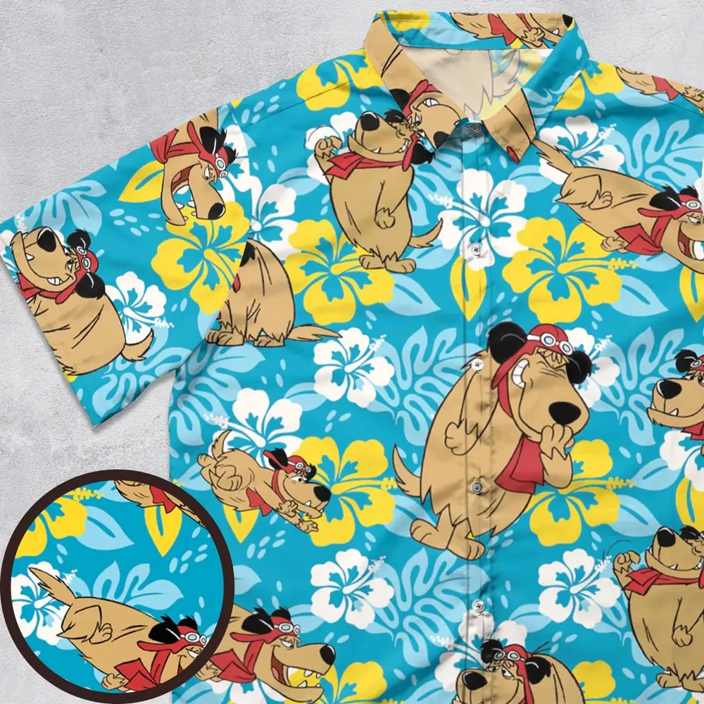Bad Dog Muttley Wacky Races Button Down Shirt - 1