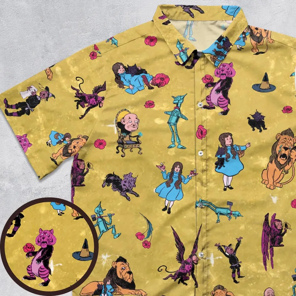 Friends in Emerald City Wizard of Oz Button Down Shirt - 1