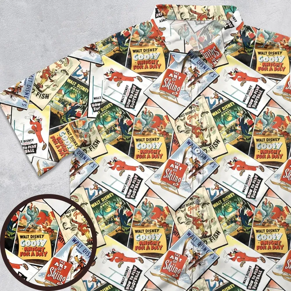 Goofy Vintage Posters Button Down Shirt - 1