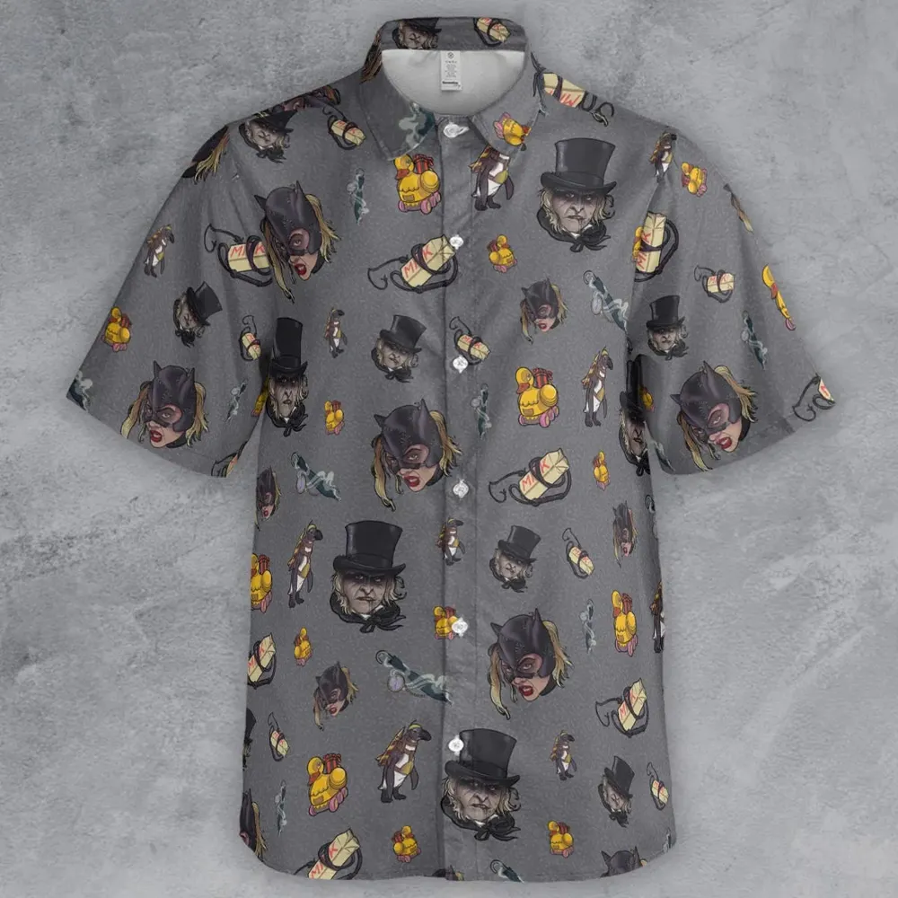 90s Returns Penguin and Catwoman Button Down Shirt - 2