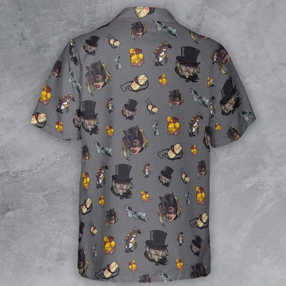 90s Returns Penguin and Catwoman Button Down Shirt - 3