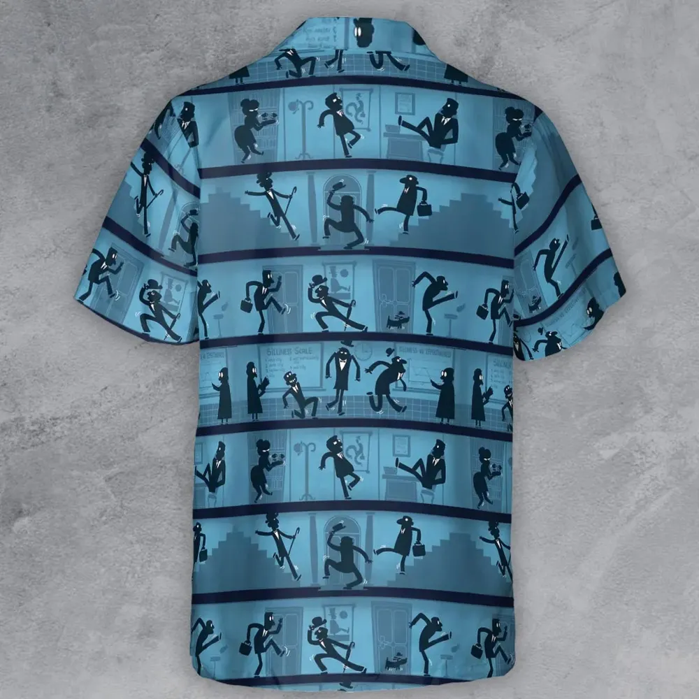 Walking In The Darkness Silly Walks Button Down Shirt - 3