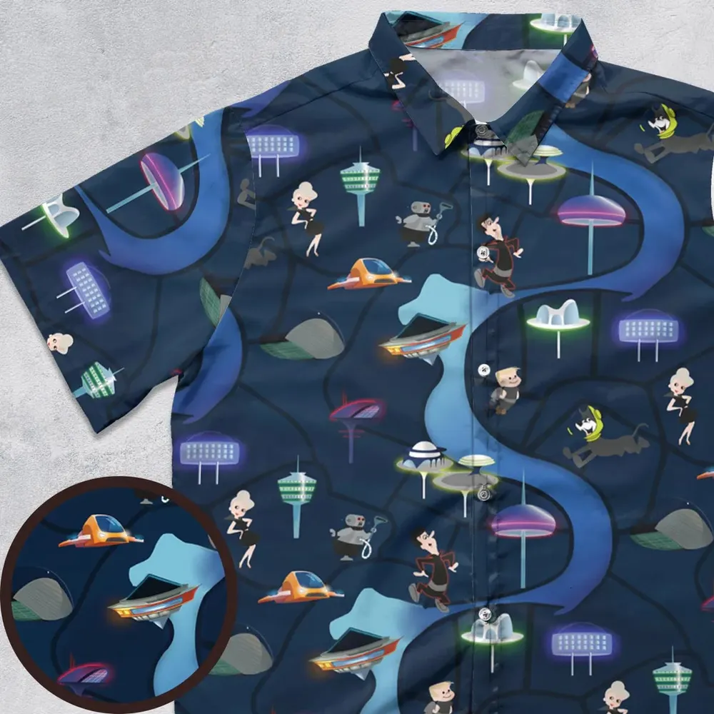City of The Future The Jetsons Button Down Shirt - 1