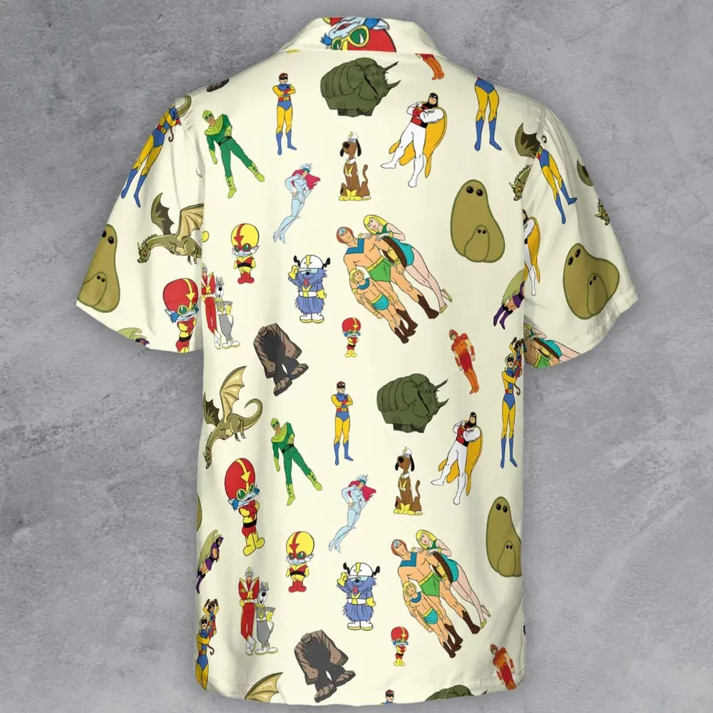 Herculoids and The Rest Of Hanna Barbera Space Stars Button Down Shirt - 3