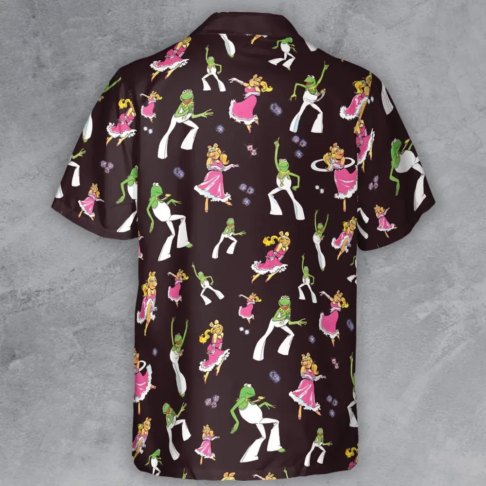 Disco Couple Kermit And Piggy The Muppet Show Button Down Shirt - 3