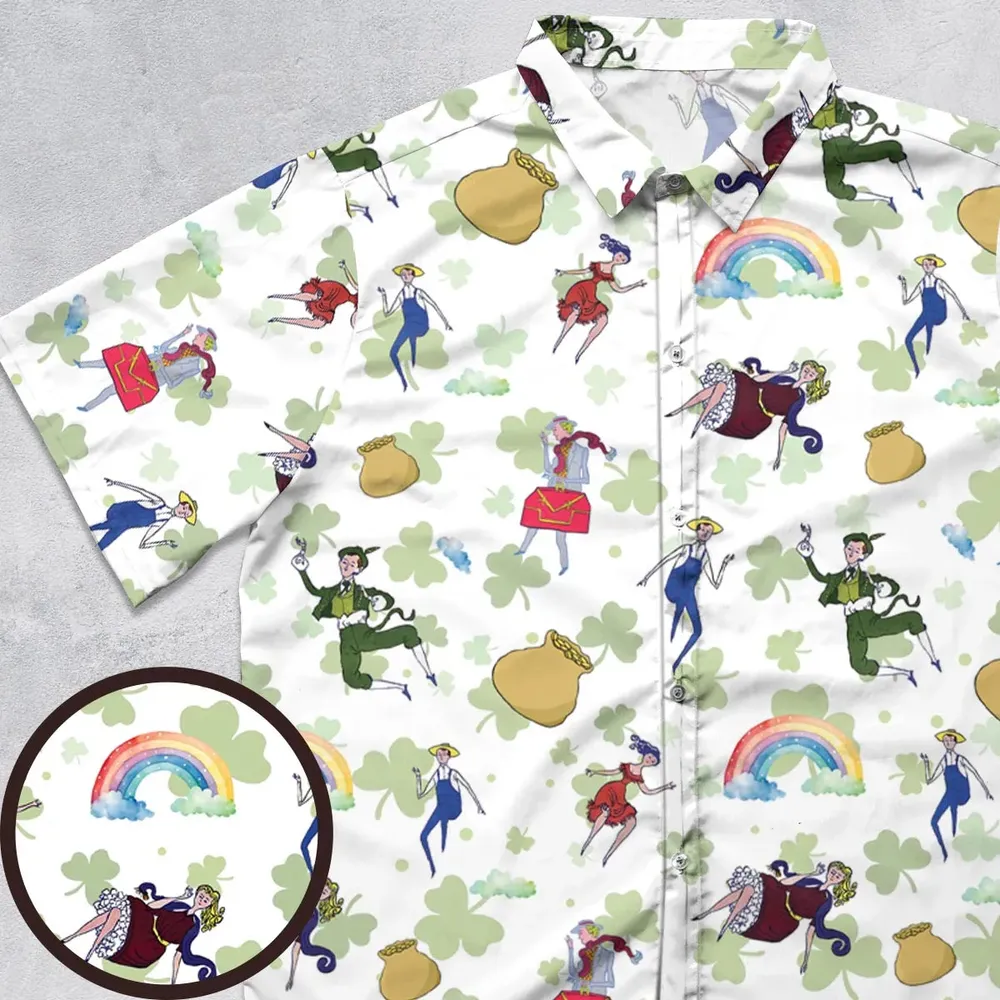Irish Movie Finian’s Rainbow Characters Button Down Shirt - 1