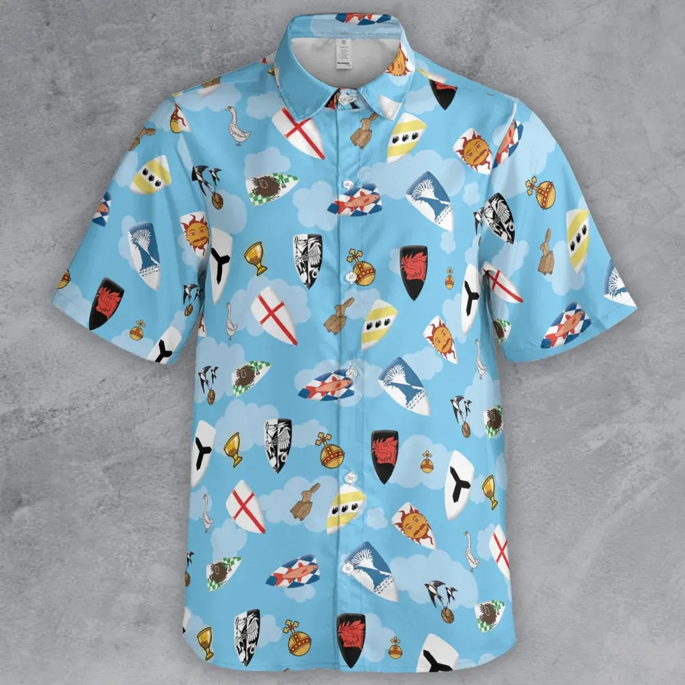 Coat Of Arms Monty Python and the Holy Grail Button Down Shirt - 2
