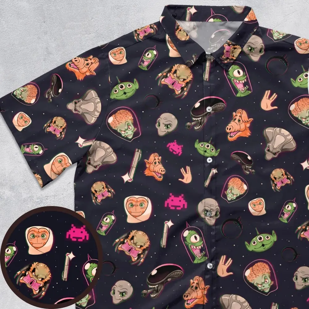 Classic Aliens Button Down Shirt - 1