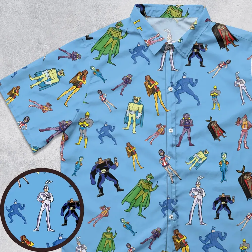 The Tick and Friends Button Down Shirt - 1